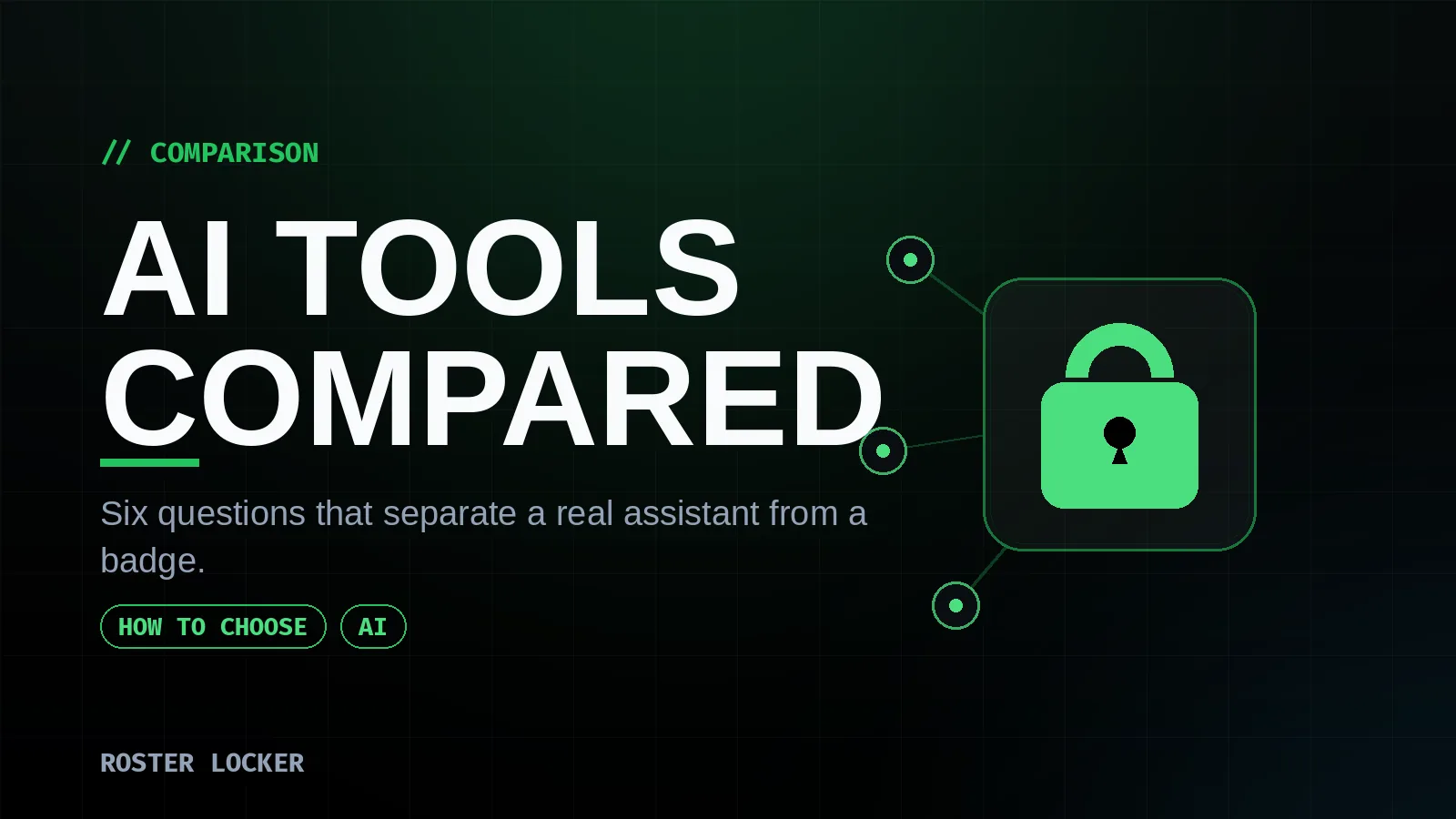 A framework for comparing AI fantasy tools — sport and platform coverage, roster awareness, honesty, and price.