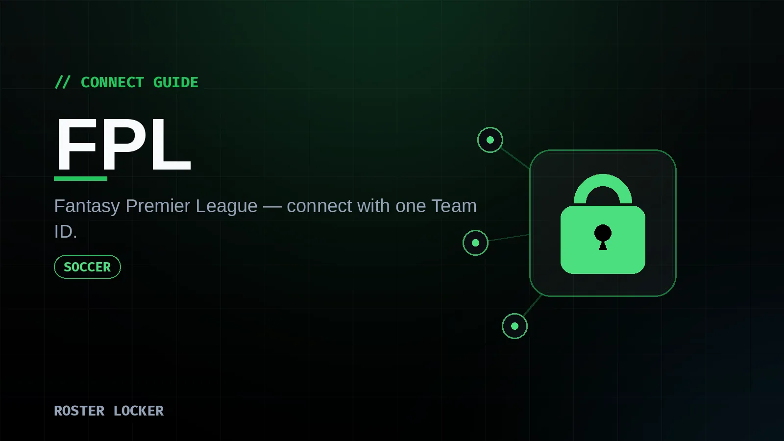 Roster Locker connect guide for Fantasy Premier League — link your squad with one Team ID.