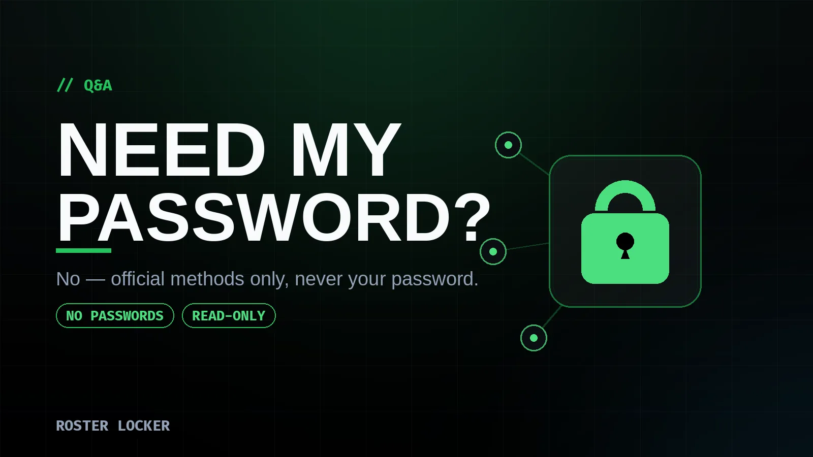 How a fantasy app connects leagues through official methods without ever taking your platform password.