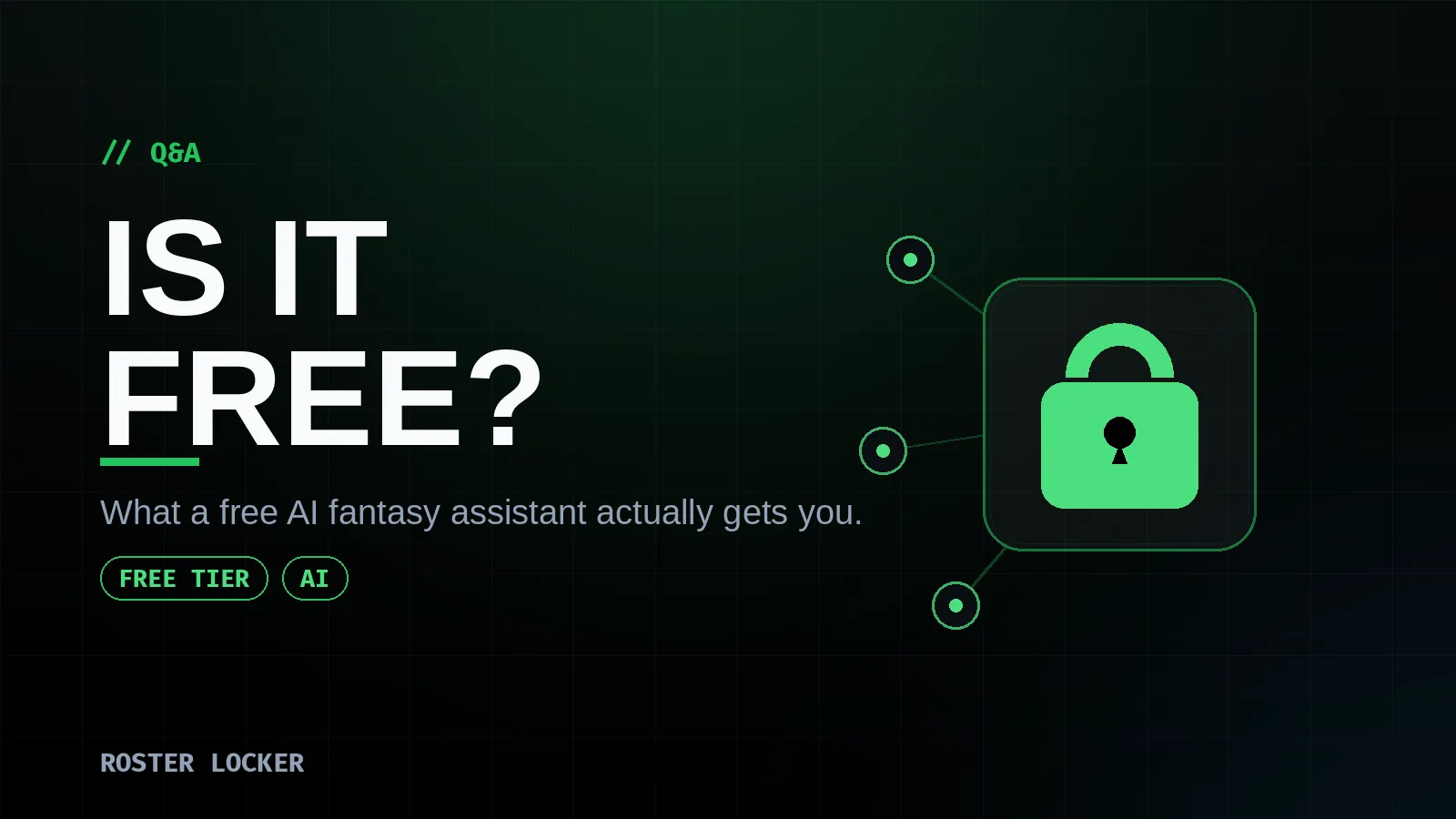 What a free AI fantasy assistant realistically includes versus what sits behind a paid tier.